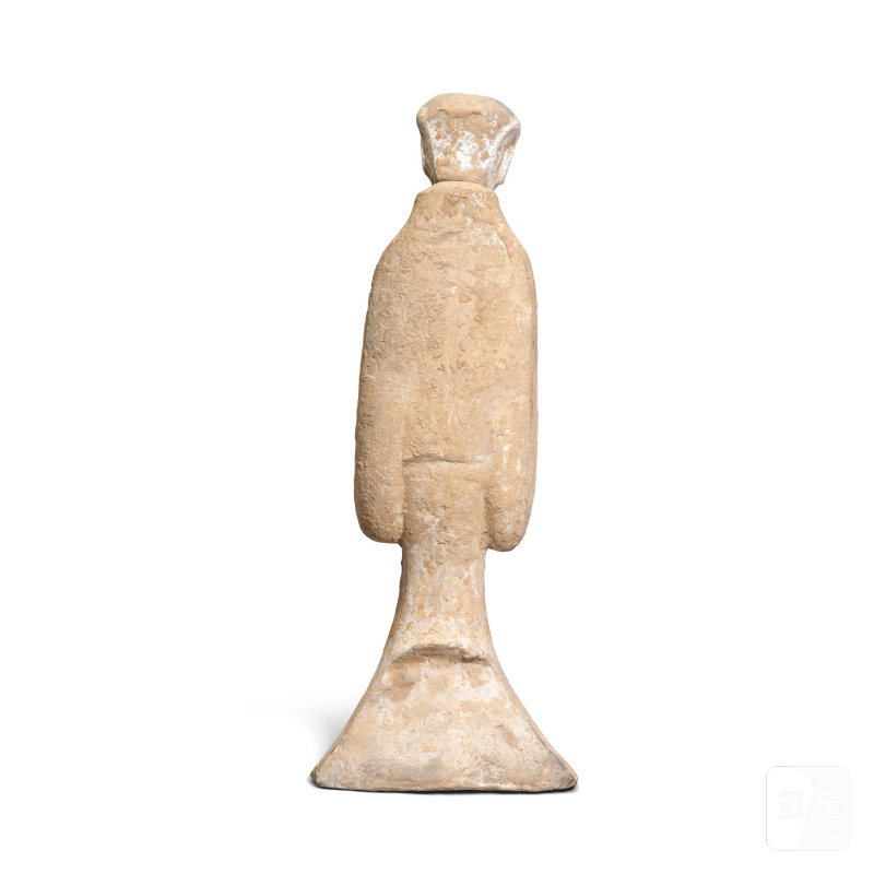 漢 陶立像及陶馬 | A PAINTED POTTERY STANDING FIGURE AND A PAINTED POTTERY MODEL OF A HORSE - 图3